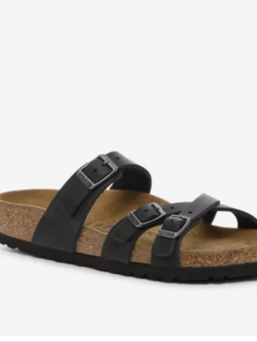 Birkenstock Franca Oiled Leather Sandal- Black